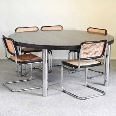 Lot 164 - A set of five 1970's Cesca tubular chrome cantilever chairs