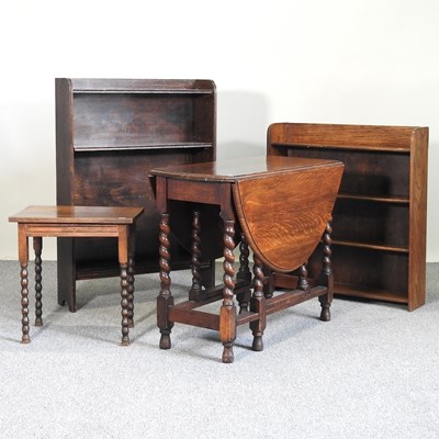 Lot 608 - Two table and bookcases