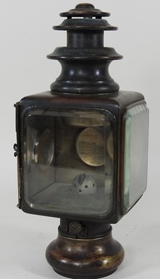 Lot 40 - A French coaching lamp