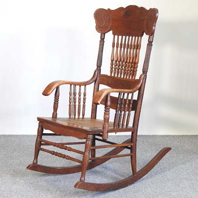 Lot 35 - An American rocking chair