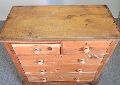 Lot 634 - An antique pine chest