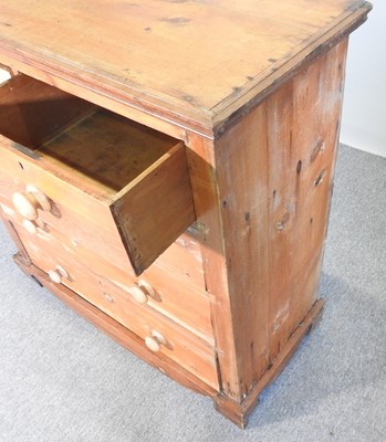 Lot 634 - An antique pine chest