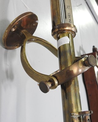 Lot 81 - A brass marine barometer