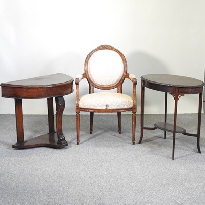 Lot 508 - Two tables and a chair