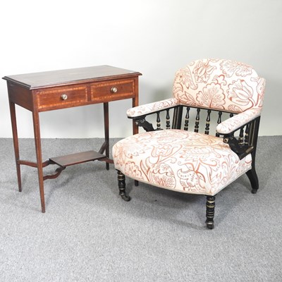 Lot 306 - An Edwardian table and chair