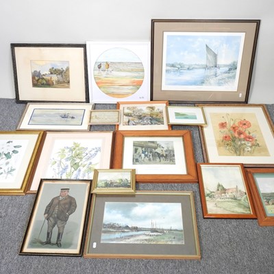 Lot 680 - Various pictures and prints