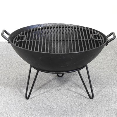 Lot 482 - A black metal fire pit