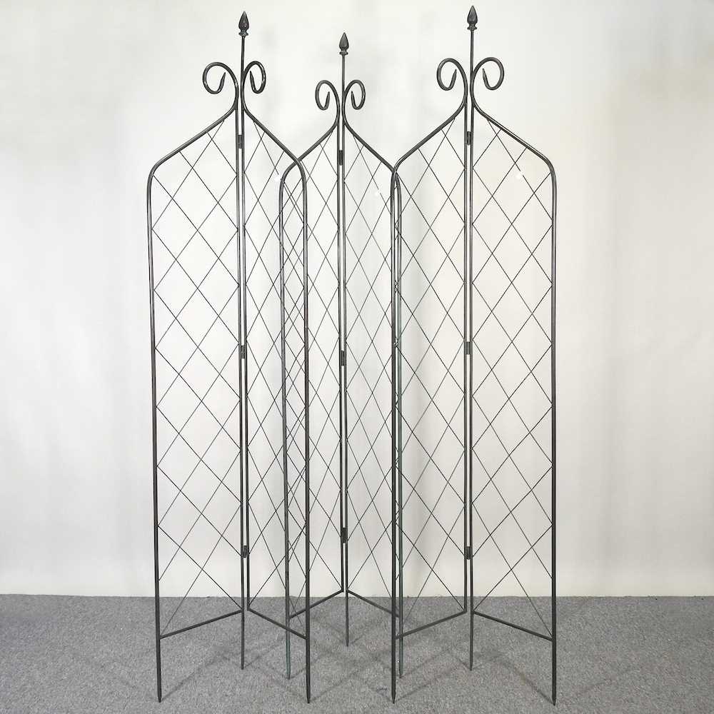 Lot 278 - A set of three folding trellis