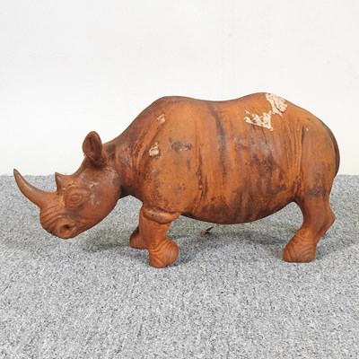 Lot 440 - A metal rhinoceros