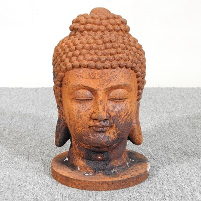 Lot 417 - A cast head of Buddha