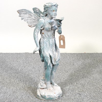 Lot 446 - A metal standing fairy