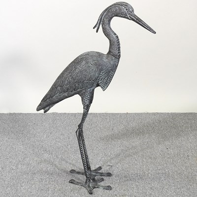 Lot 129 - A garden model of a heron