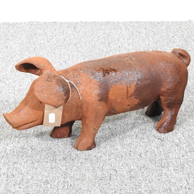 Lot 494 - A cast iron pig