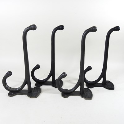 Lot 61 - A set of four coat hooks