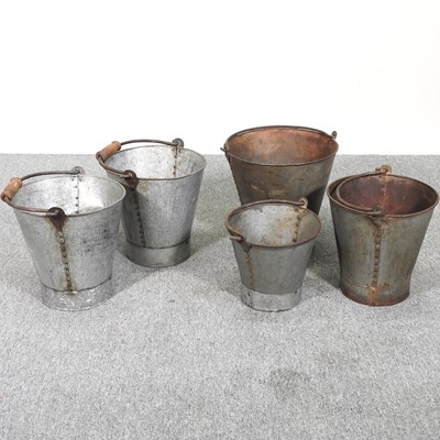 Lot 159 - A set of three garden pails