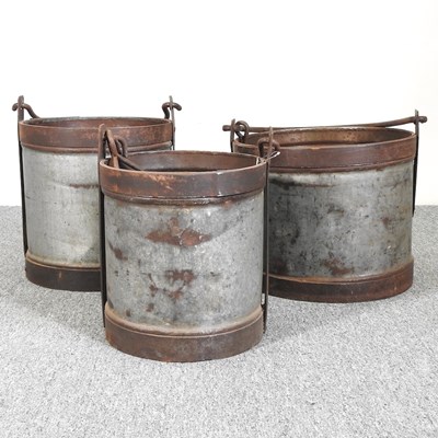 Lot 231 - Three metal buckets