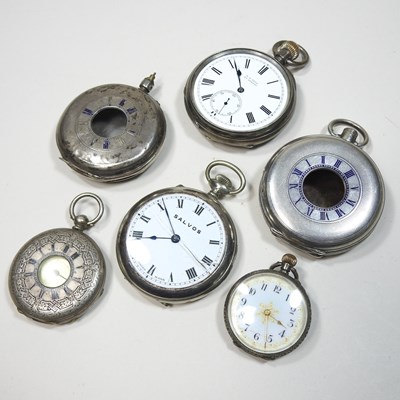 Lot 298 - A 19th century silver cased ladies open faced pocket watch