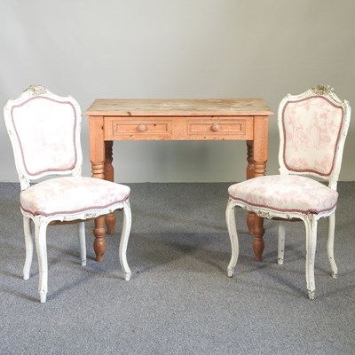 Lot 333 - Two chairs and a table