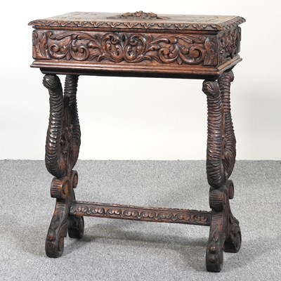 Lot 357 - A 19th century work table