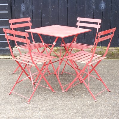 Lot 195 - A table and chairs