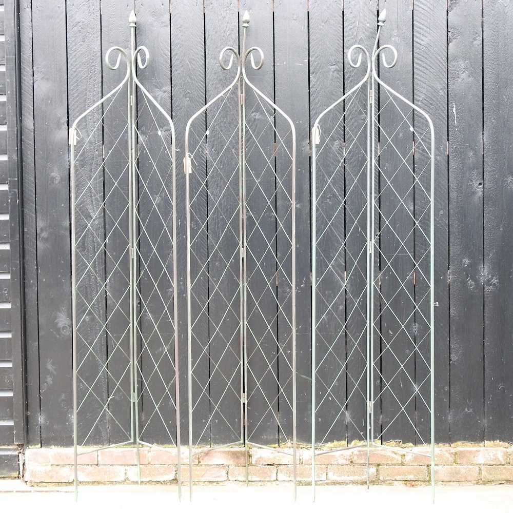 Lot 101 - A set of three garden trellis