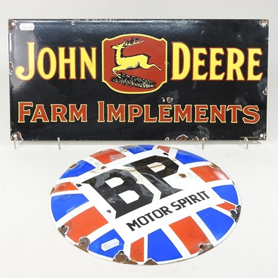 Lot 76 - A painted metal advertising sign, and another