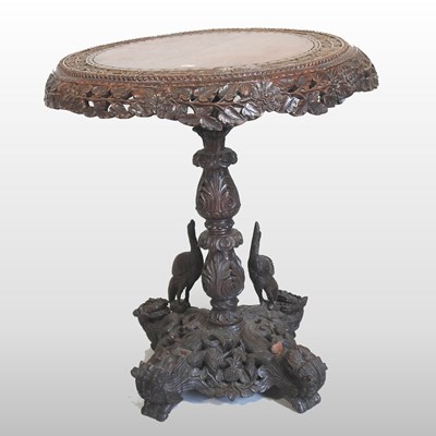 Lot 156 - A 19th century Burmese carved table