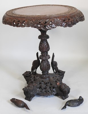 Lot 156 - A 19th century Burmese carved table