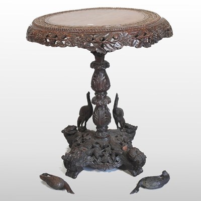 Lot 156 - A 19th century Burmese carved table