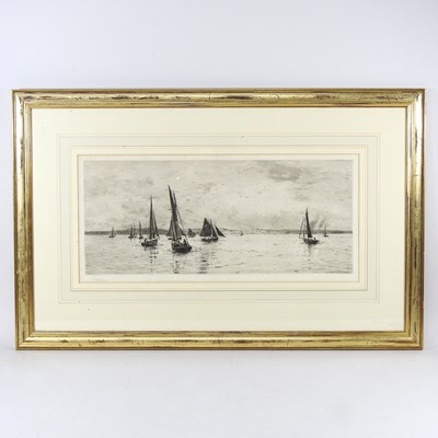 Lot 130 - William Lionel Wyllie, 1851–1931, coastal landscape, signed etching