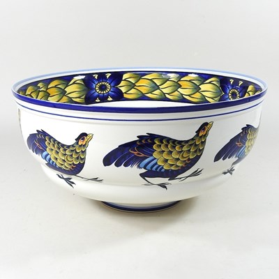 Lot 25 - A large Royal Copenhagen Blue Pheasant fruit bowl