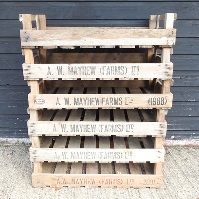 Lot 69 - Six wooden fruit trays