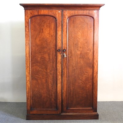 Lot 242 - A Victorian mahogany fitted wardrobe