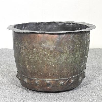 Lot 359 - An antique riveted copper