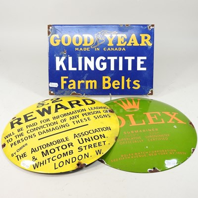 Lot 405 - Three vintage style metal signs