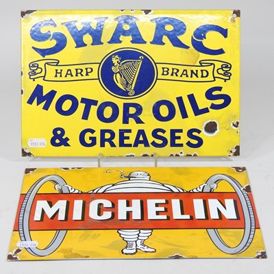 Lot 91 - Two vintage style painted metal motor signs