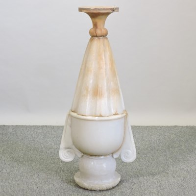 Lot 234 - An Art Deco alabaster ceiling light