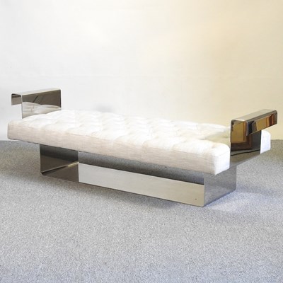Lot 151 - A contemporary window seat, on a chrome base