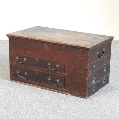 Lot 163 - A 19th century stained pine chest