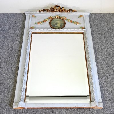 Lot 382 - A 20th century painted pier mirror