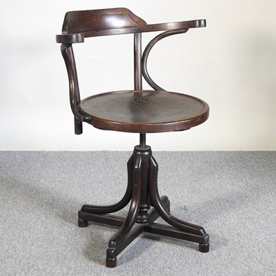 Lot 363 - A Thonet style desk chair