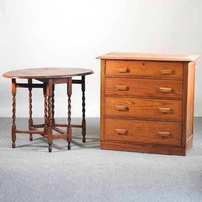 Lot 538 - An early 20th chest and table