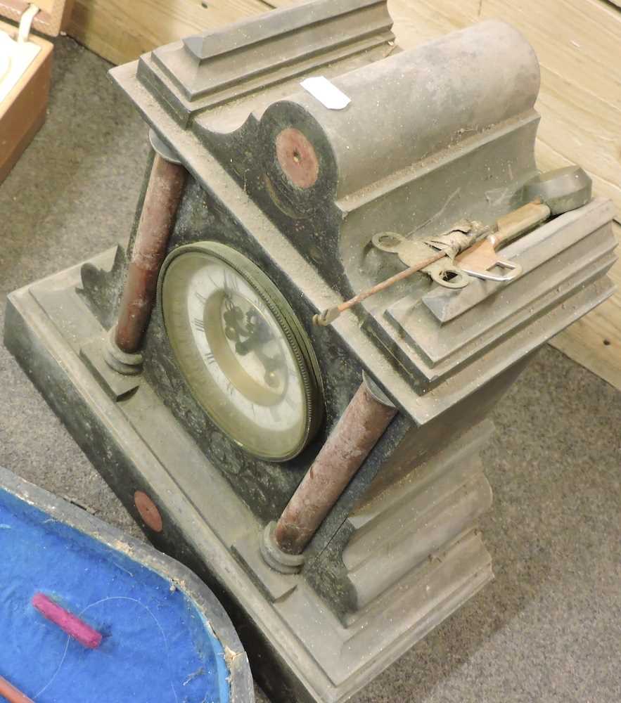 Lot 582 A violin, clock and radio