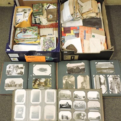 Lot 541 - Two boxes of postcards and stamps