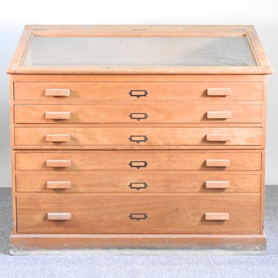 Lot 37 - A mid century beech museum chest