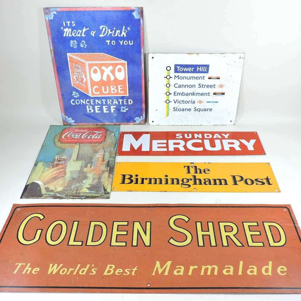 Lot 268 - A collection of six advertising signs