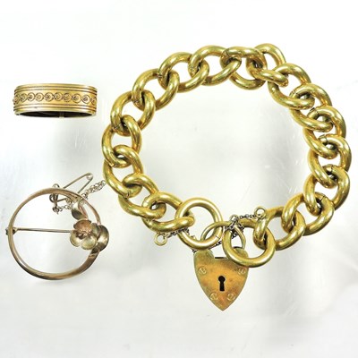 Lot 21 - A brooch and bracelet