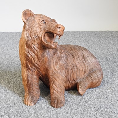 Lot 515 - A Black Forest style carved wooden bear