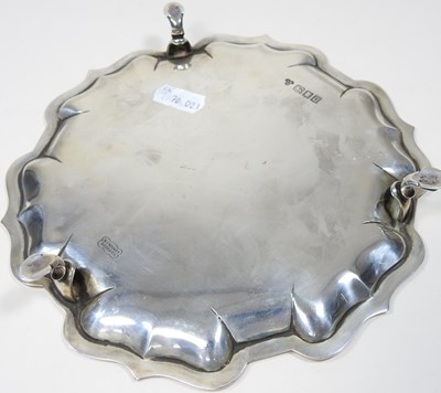 Lot 20 - An early 20th century silver waiter