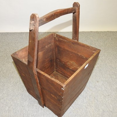 Lot 449 - A Chinese wooden bucket